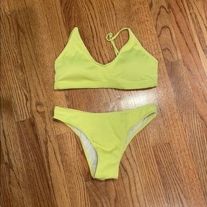 Shein Neon yellow bikini